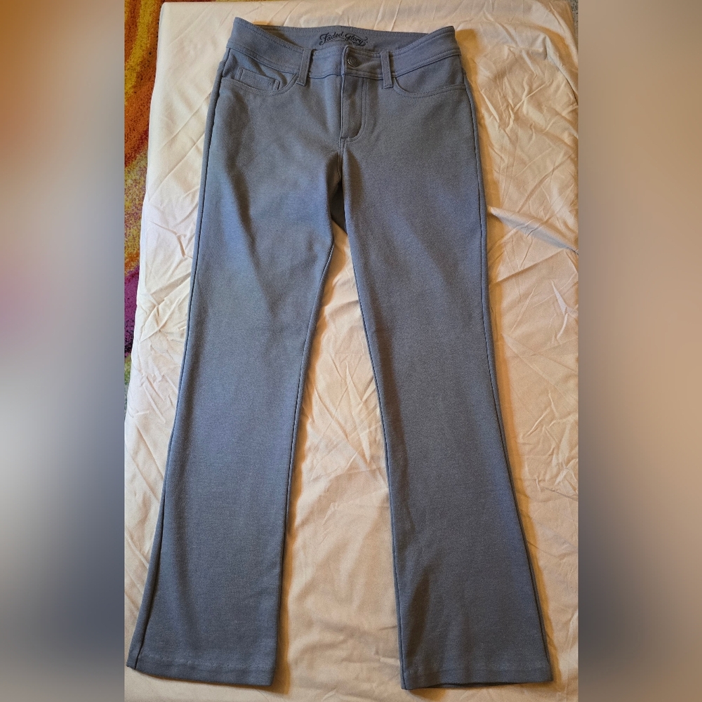 Gray Straight-Leg Pants